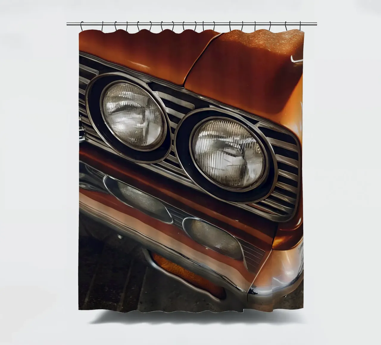 Oldtimer Front Detail Duschvorhang von CAR EDITION