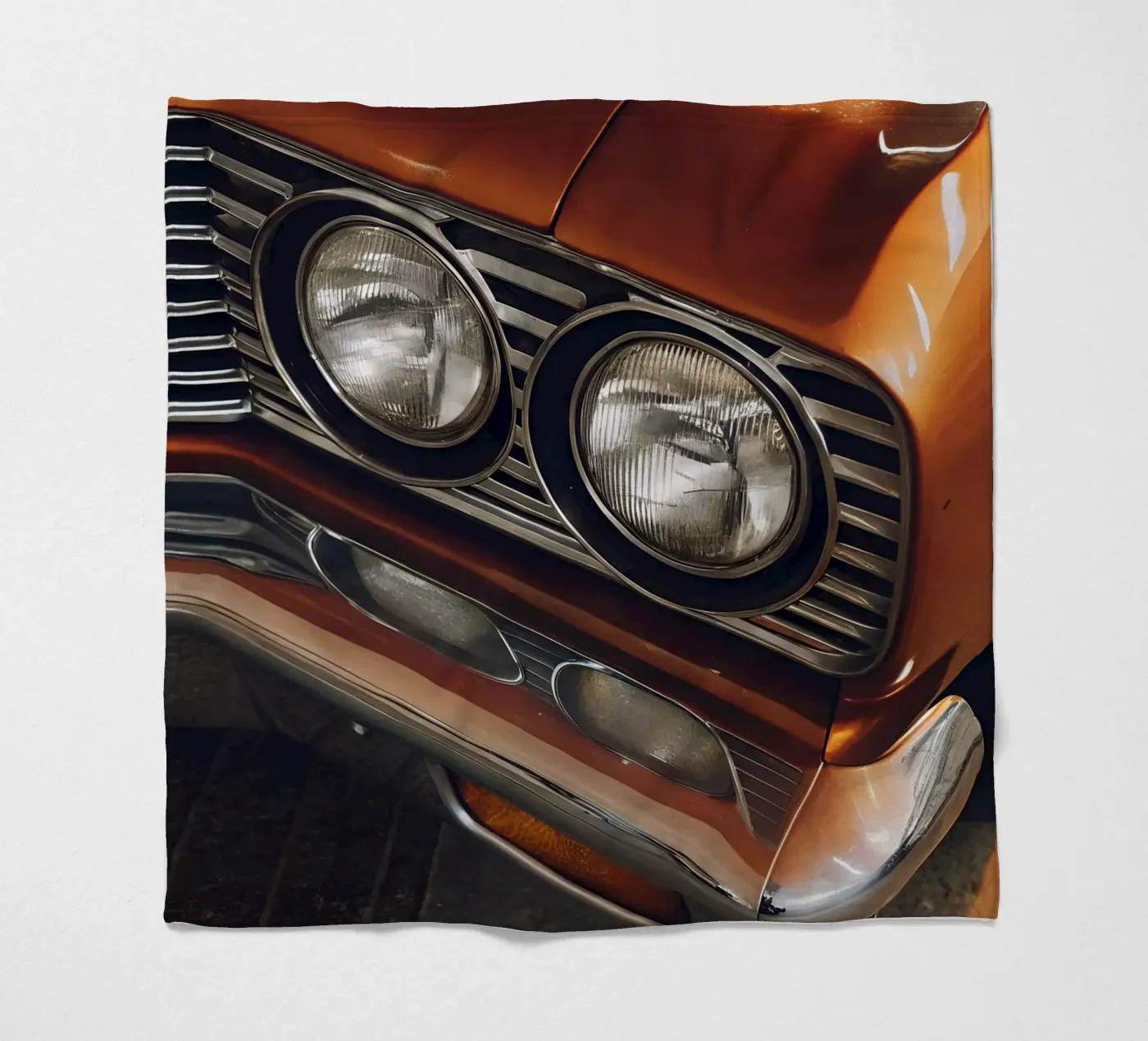 Oldtimer Front Detail Fleecedecke von CAR EDITION