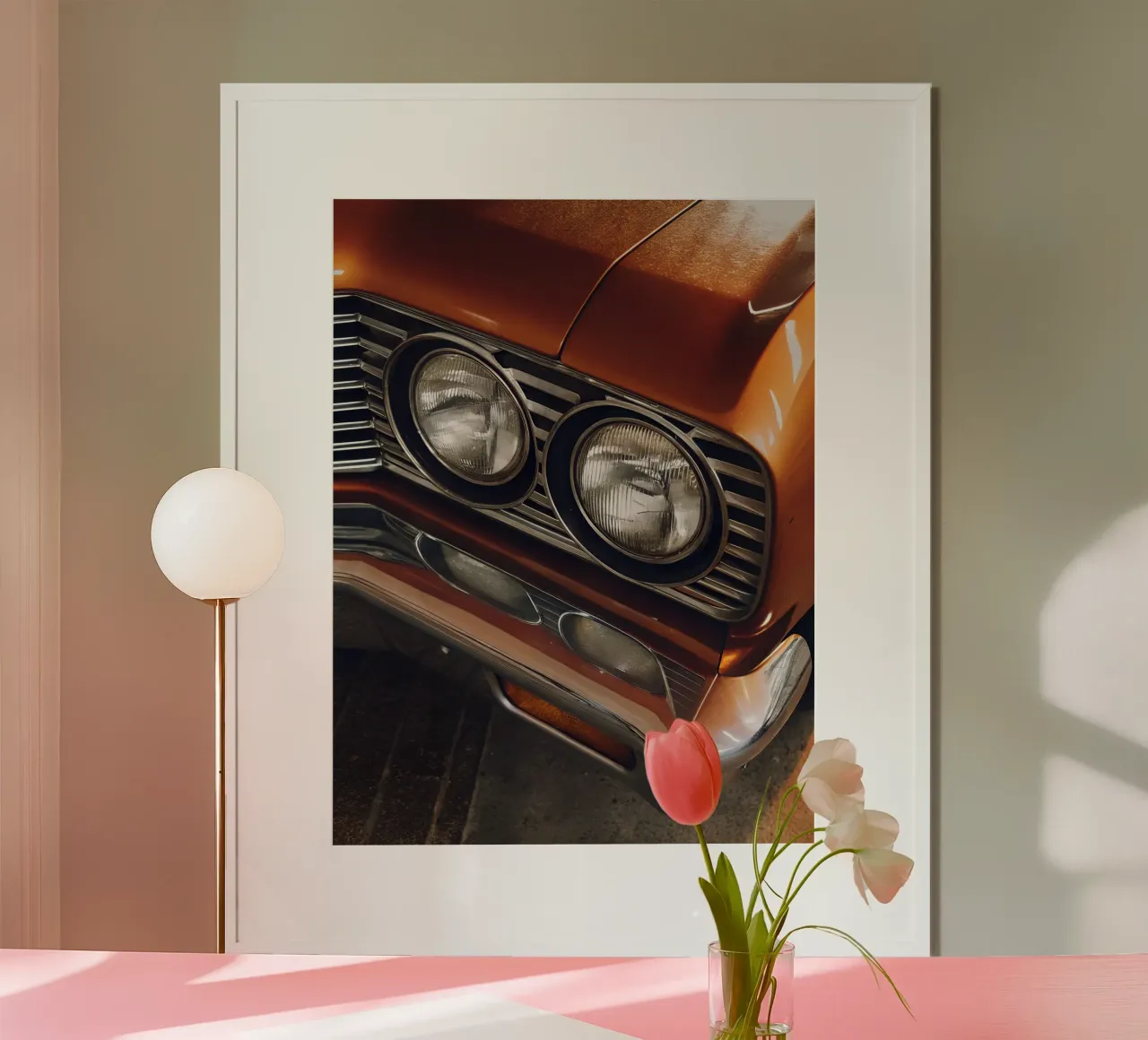 Dettaglio frontale di un'auto d'epoca poster da CAR EDITION