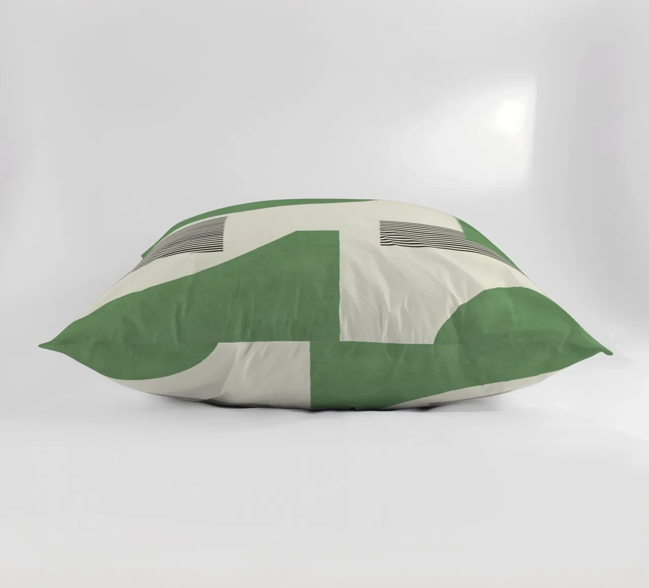 Composizione astratta di linee - Verde cuscino da MoonlightPrint