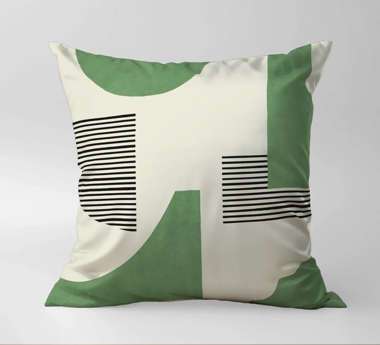 Composizione astratta di linee - Verde cuscino da MoonlightPrint