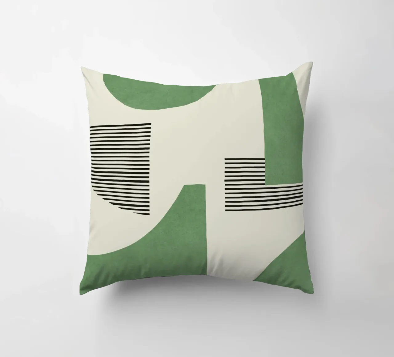 Composizione astratta di linee - Verde cuscino da MoonlightPrint