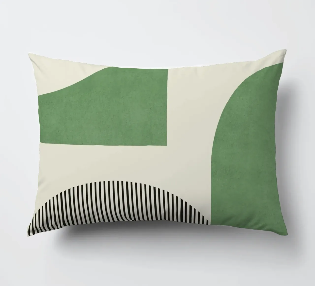 Composizione astratta di linee - Verde cuscino da MoonlightPrint