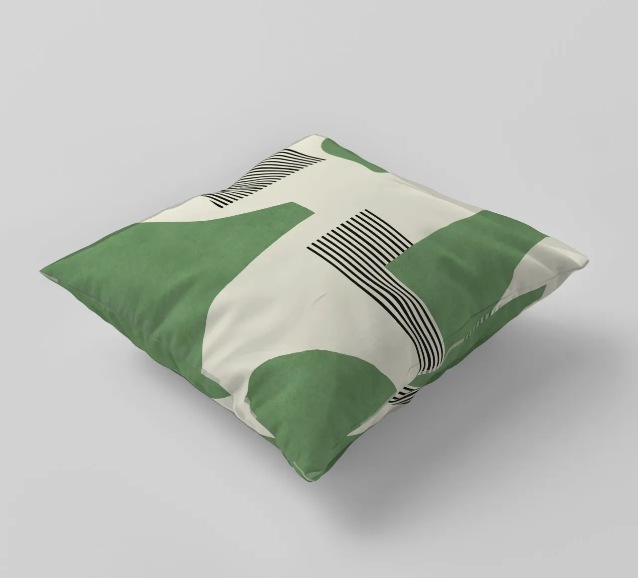 Composizione astratta di linee - Verde cuscino da MoonlightPrint