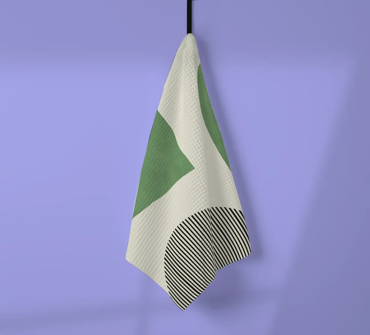 Composizione astratta di linee - Verde canovaccio da cucina da MoonlightPrint