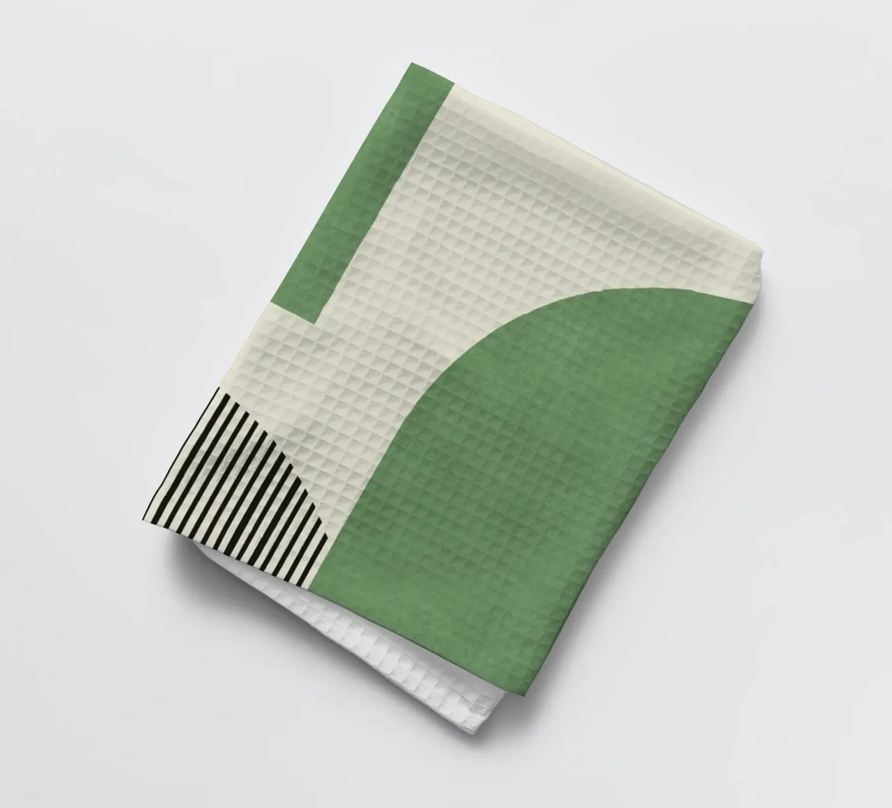 Composizione astratta di linee - Verde canovaccio da cucina da MoonlightPrint