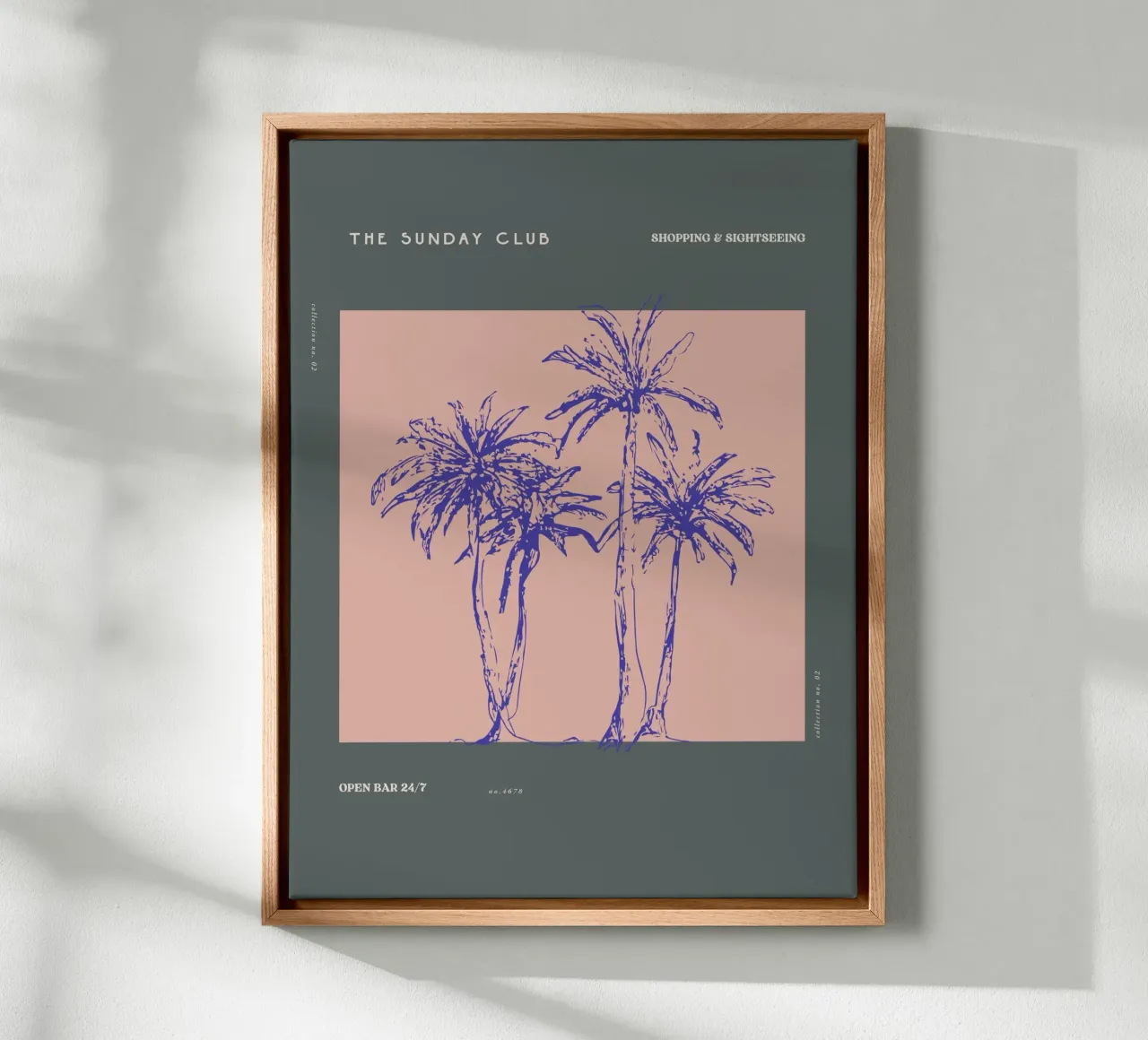 The Sunday Club No 28 tela con Cornice a cassetta da treechild