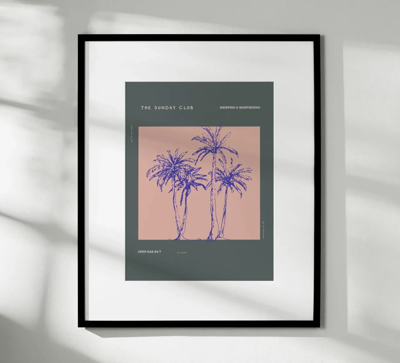The Sunday Club No 28 poster con telaio in plastica da treechild