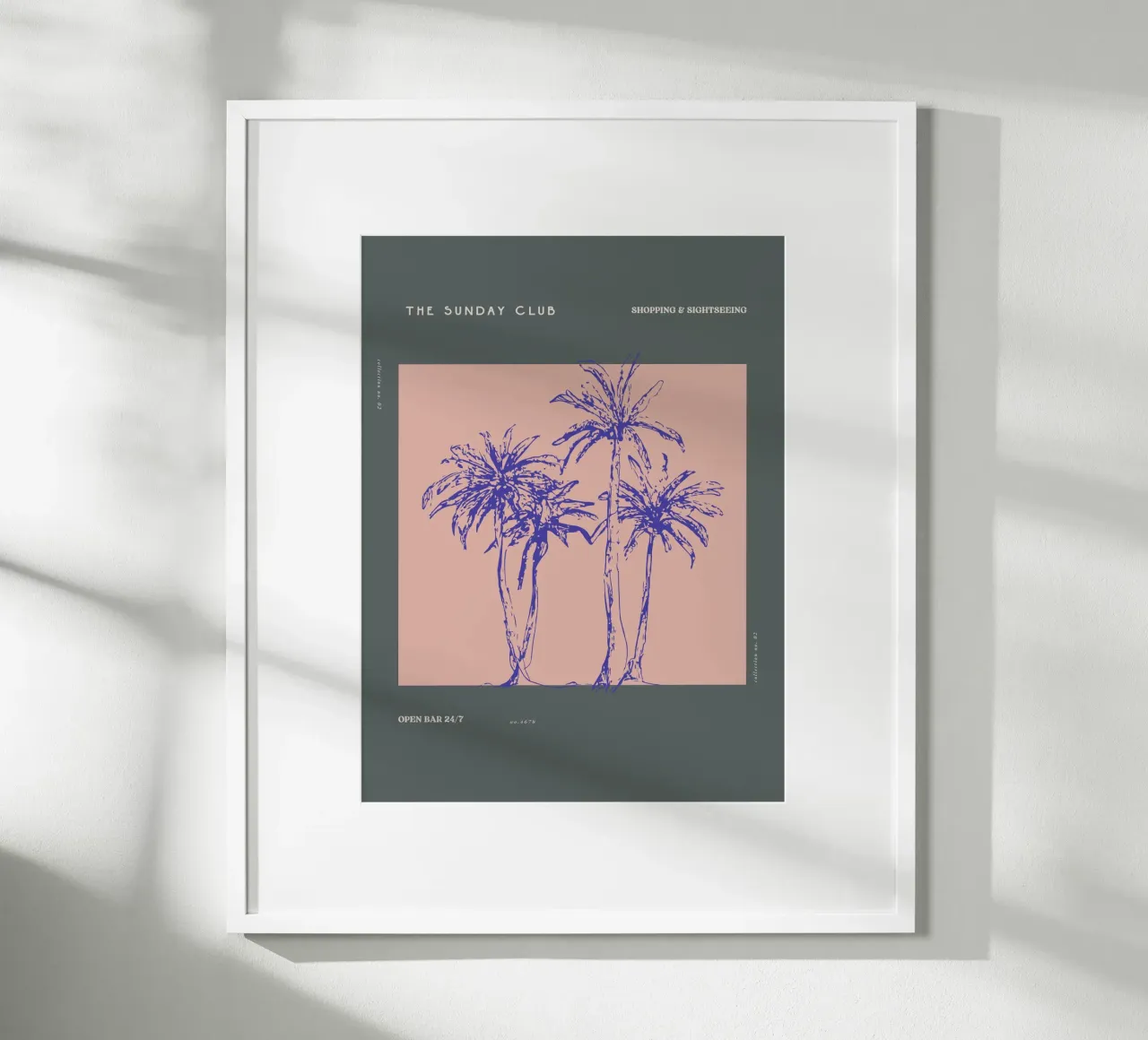 The Sunday Club No 28 poster con telaio in plastica da treechild