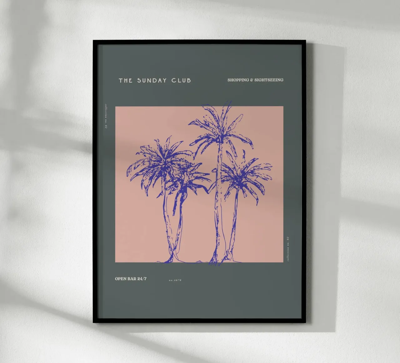 The Sunday Club No 28 poster con telaio in plastica da treechild