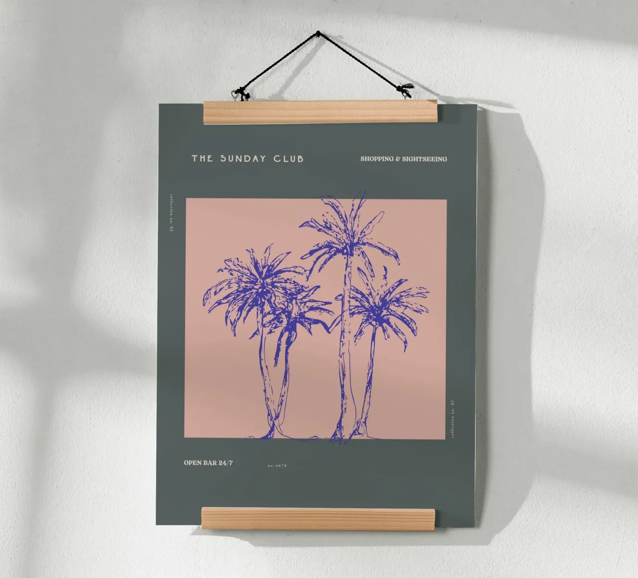 The Sunday Club No 28 poster con telaio in plastica da treechild
