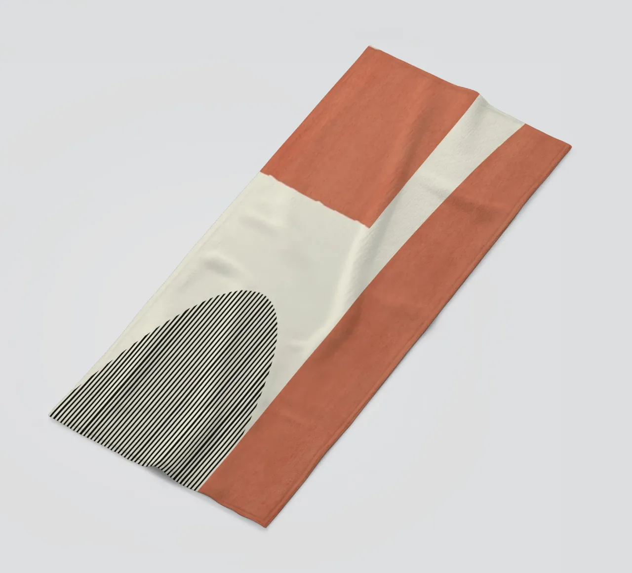 Composizione di linee astratte - Terracotta arancione telo mare da MoonlightPrint