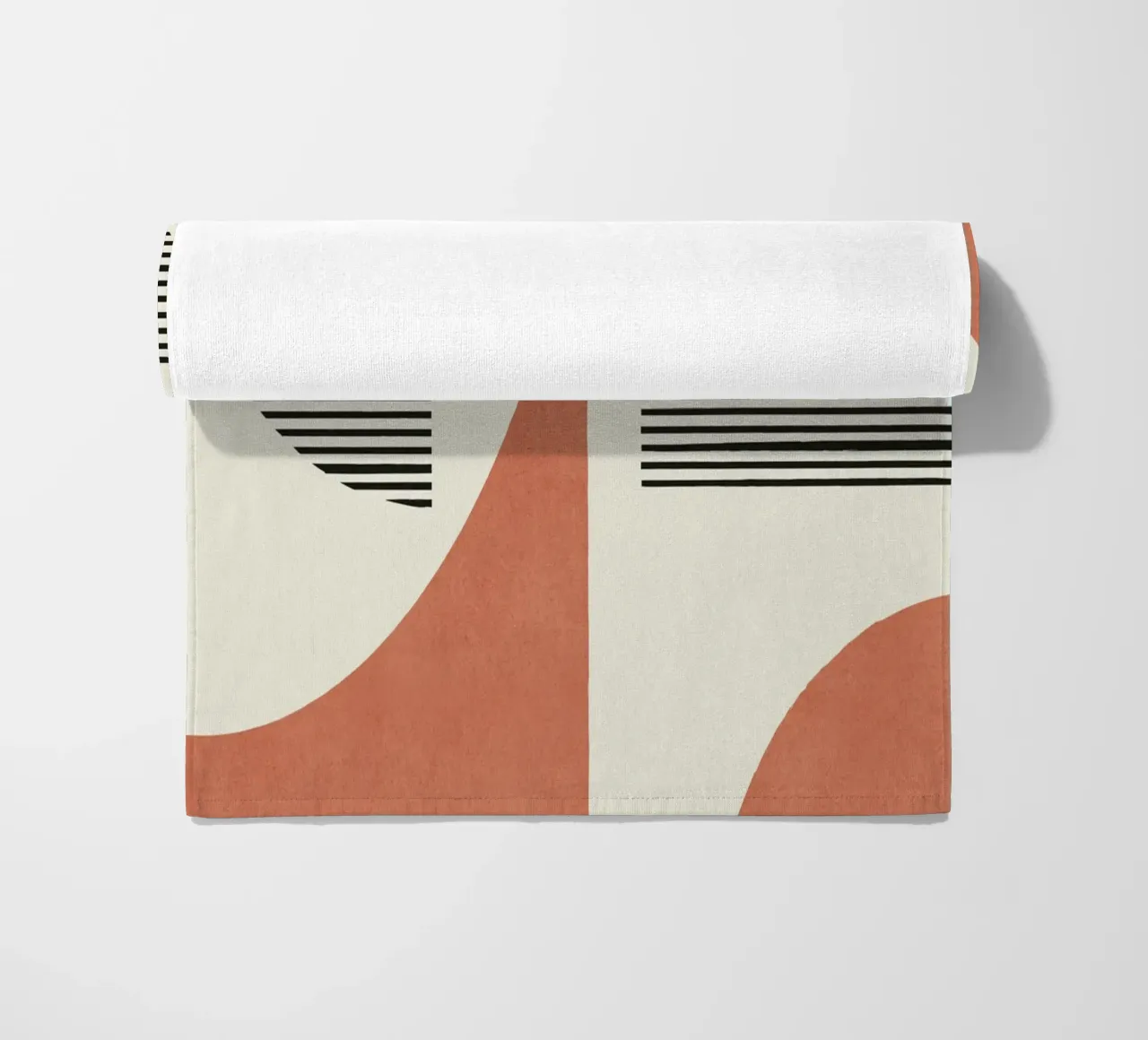 Composizione di linee astratte - Terracotta arancione telo mare da MoonlightPrint