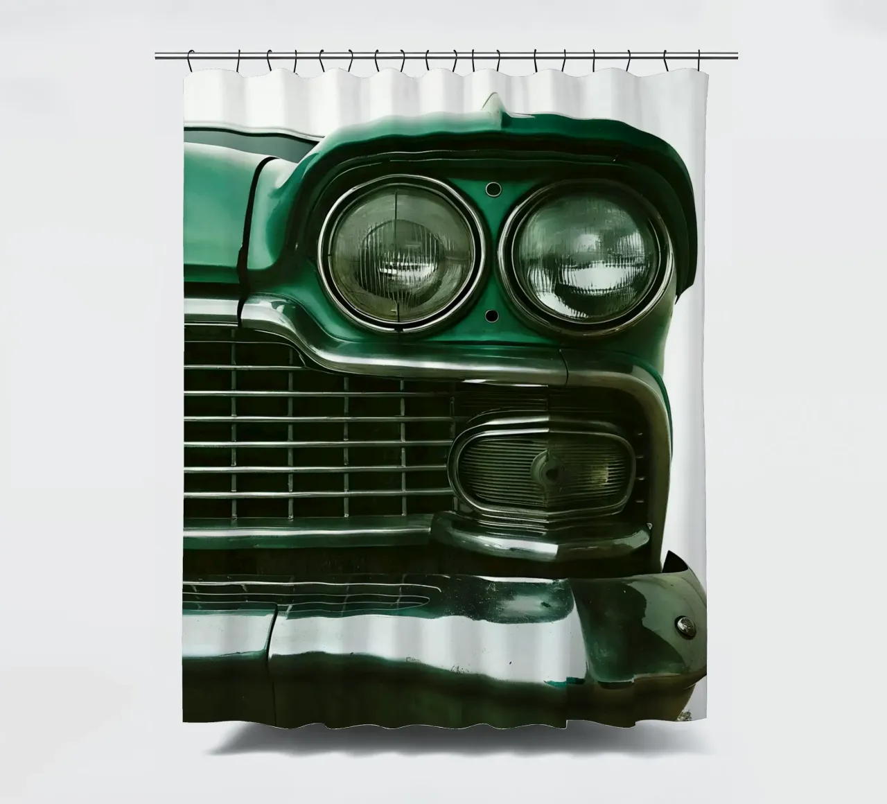 Oldtimer Front Detail Duschvorhang von CAR EDITION