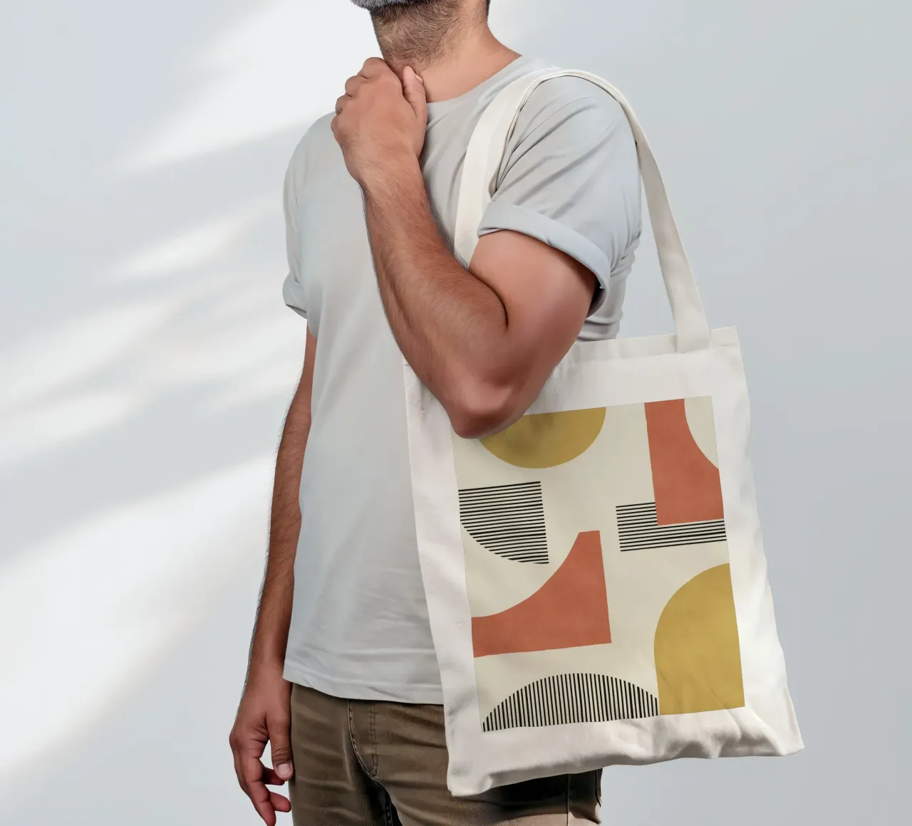 Composizione di linee astratte borsa in juta da MoonlightPrint