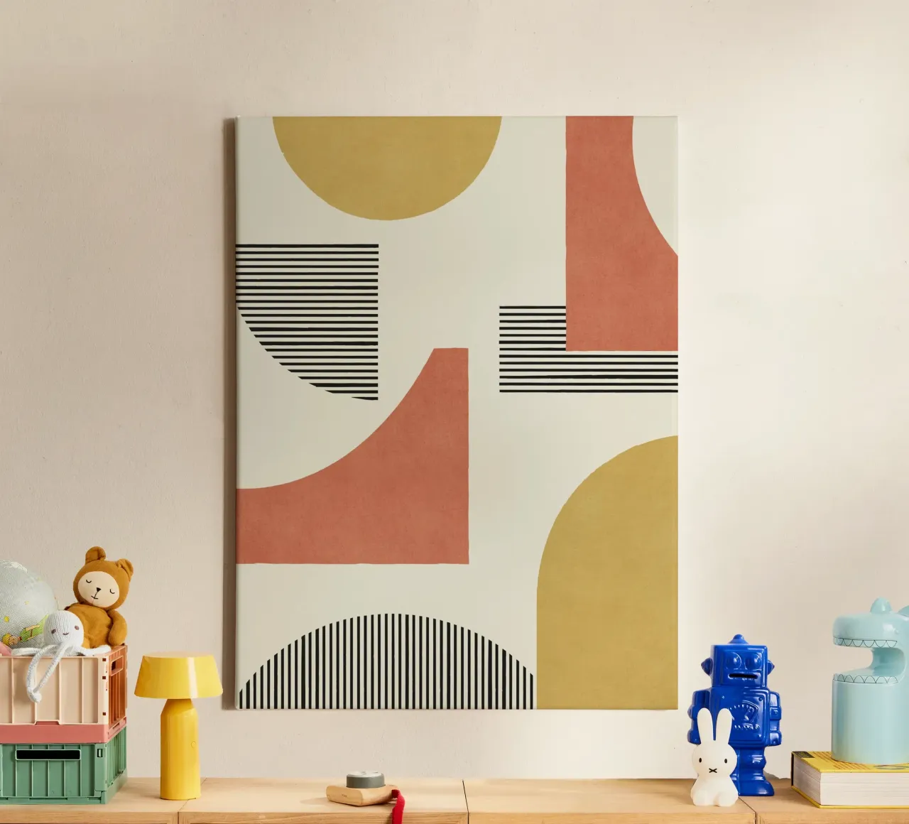 Composizione di linee astratte tela con Cornice a cassetta da MoonlightPrint