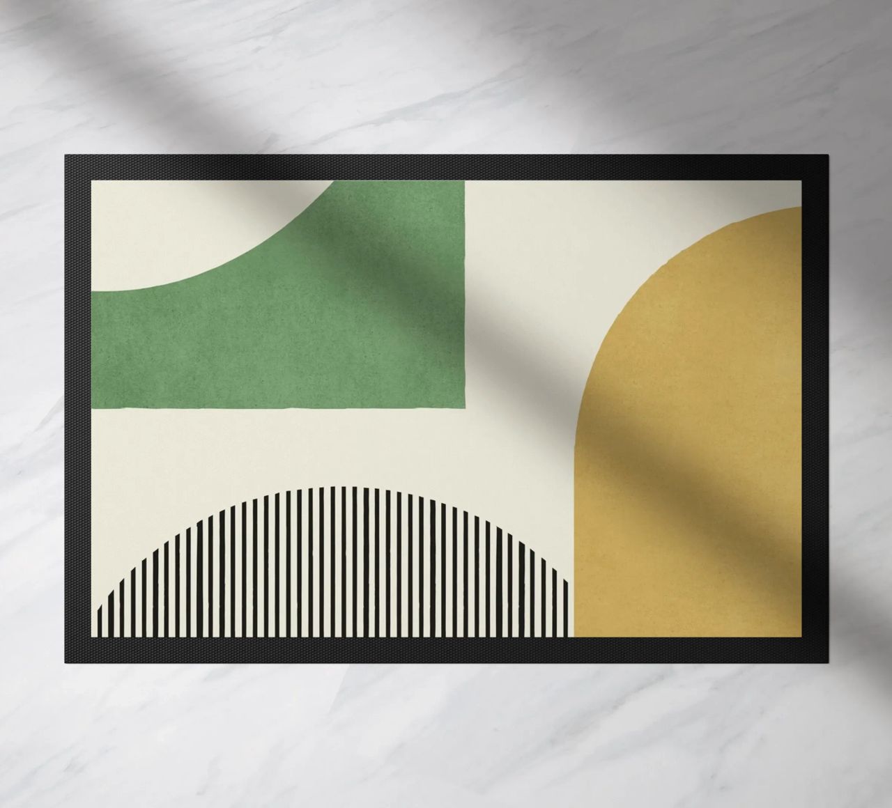 Composición de líneas abstractas - Oro Verde felpudo de MoonlightPrint