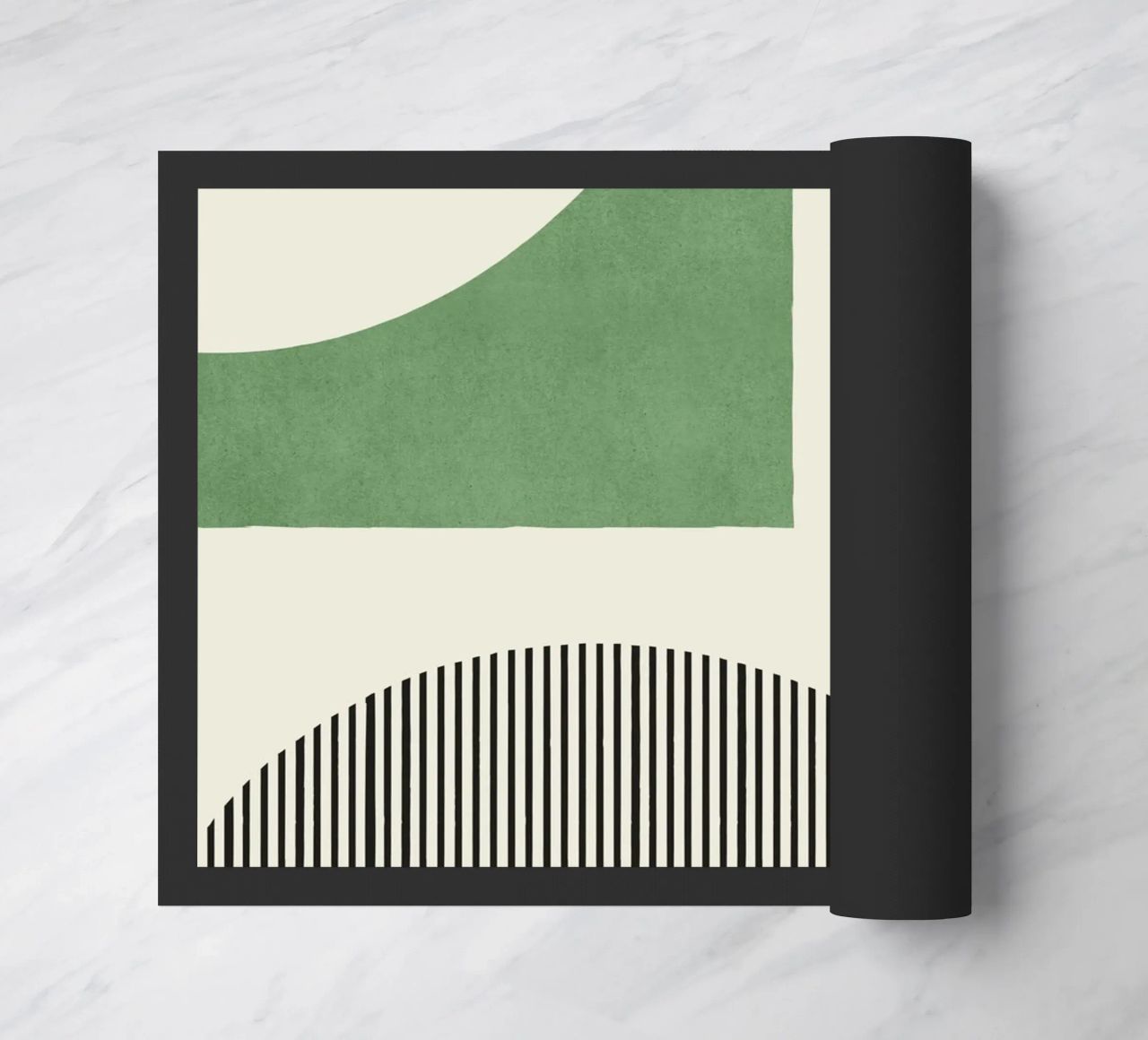 Composición de líneas abstractas - Oro Verde felpudo de MoonlightPrint