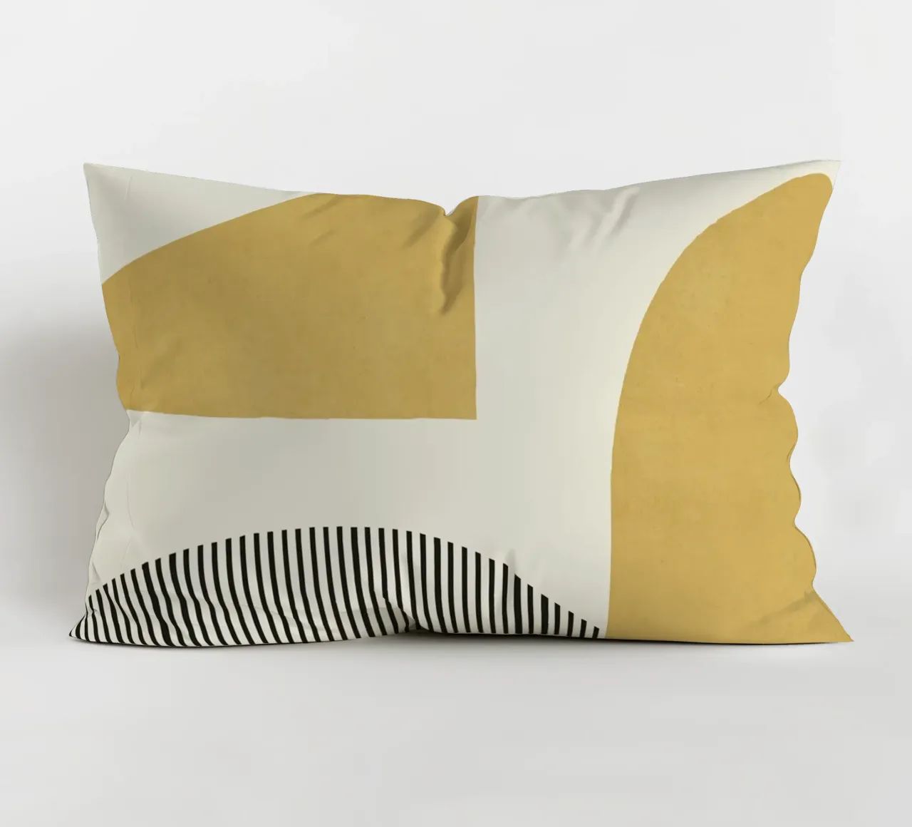 Composizione di linee astratte - Oro cuscino da MoonlightPrint