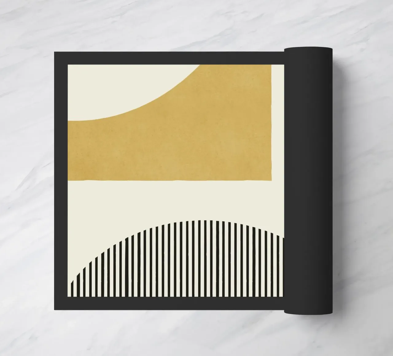 Composizione di linee astratte - Oro zerbino da MoonlightPrint