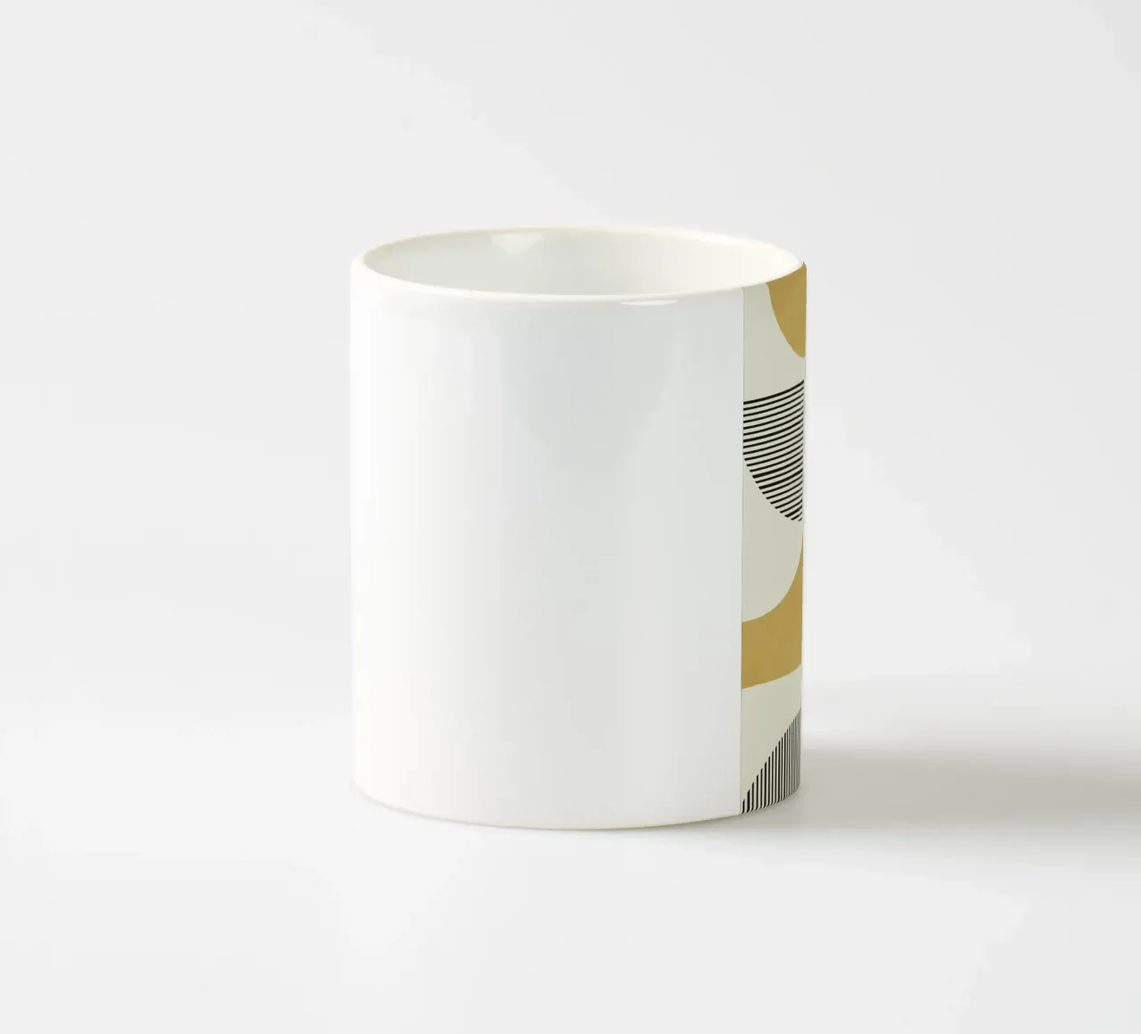 Composizione di linee astratte - Oro tazza in ceramica da MoonlightPrint