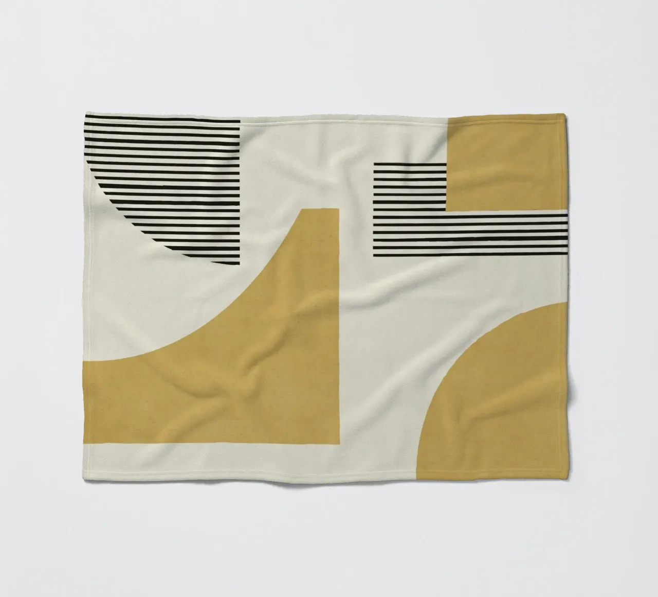 Composizione di linee astratte - Oro coperta in pile da MoonlightPrint