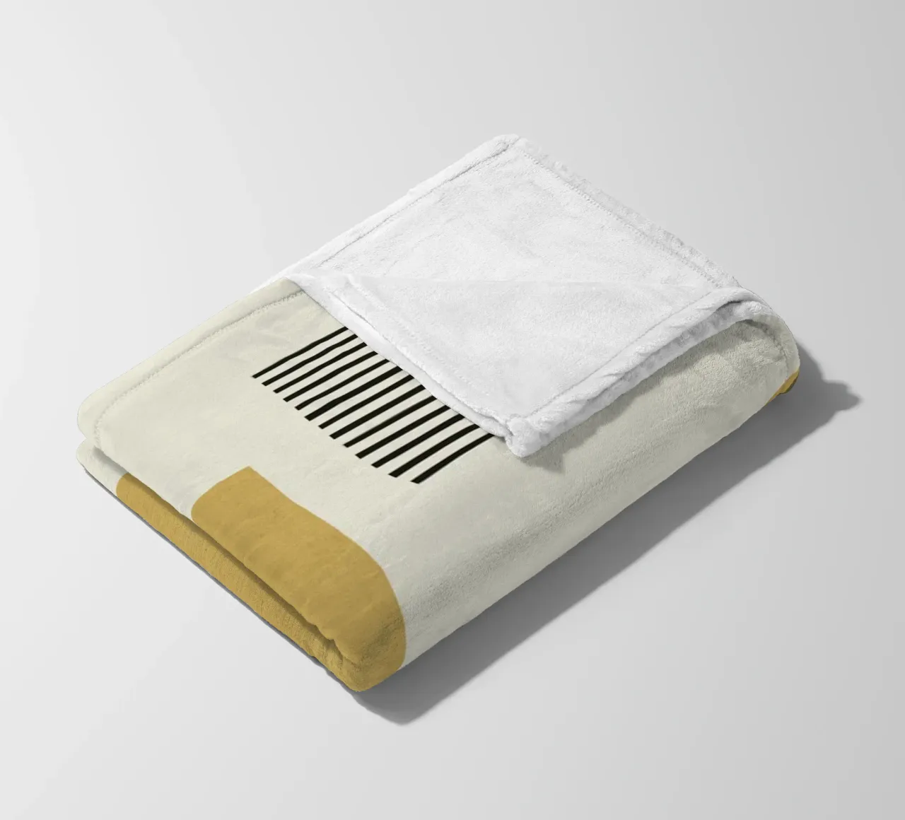 Composizione di linee astratte - Oro coperta in pile da MoonlightPrint