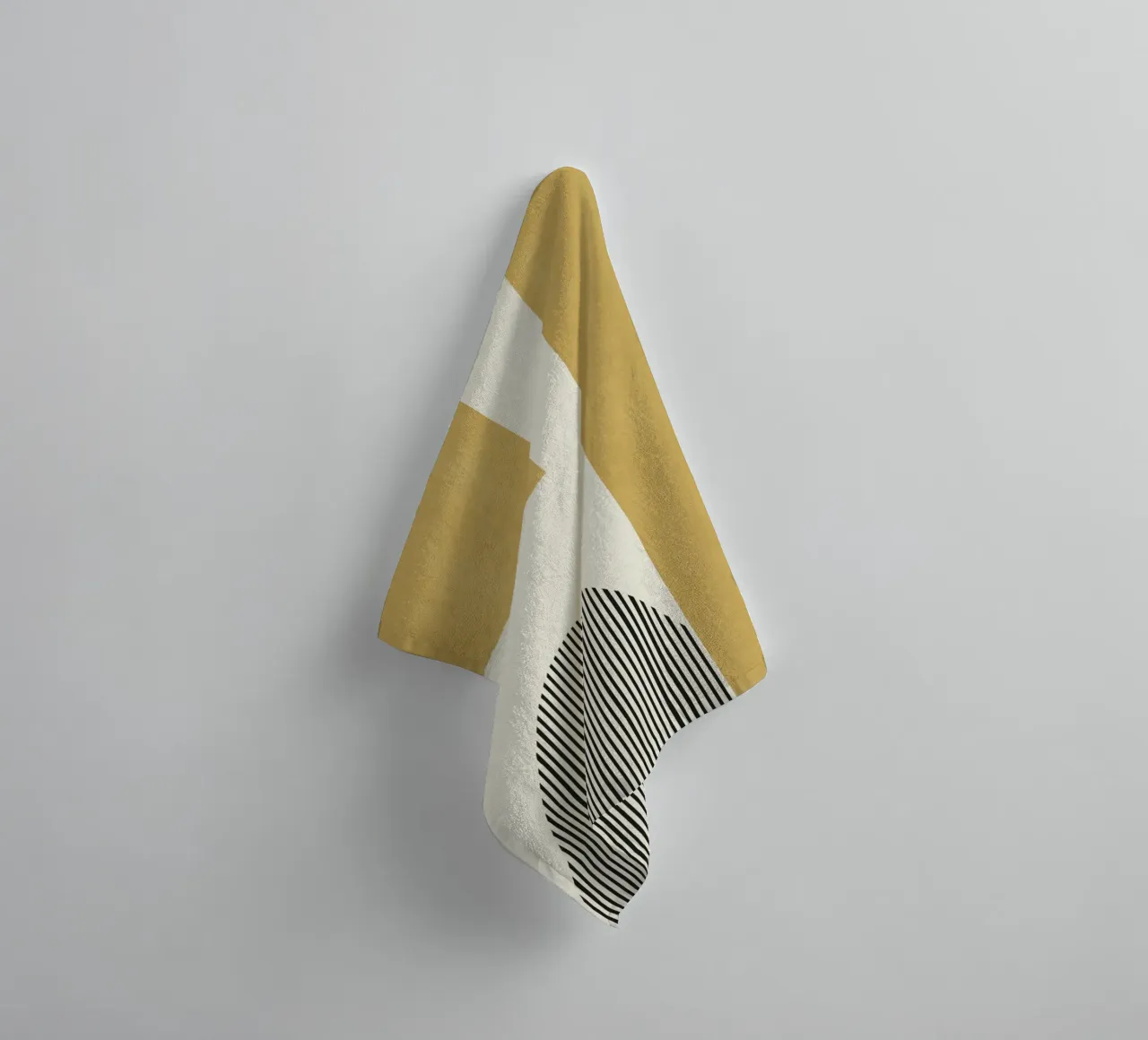 Composizione di linee astratte - Oro asciugamano da bagno da MoonlightPrint