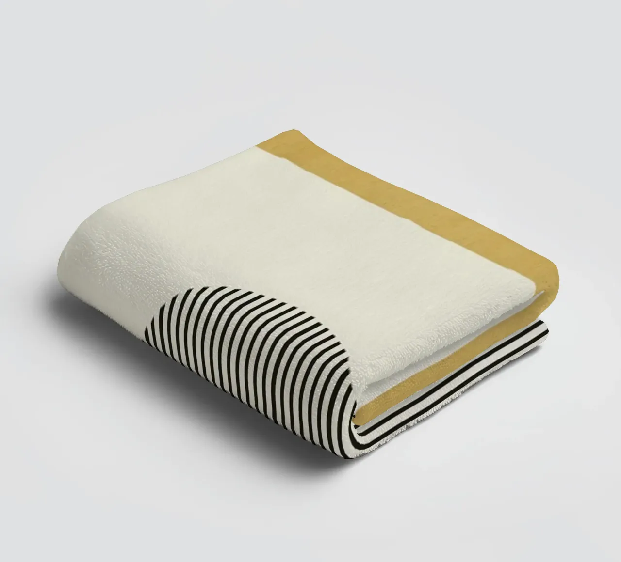 Composizione di linee astratte - Oro asciugamano da bagno da MoonlightPrint
