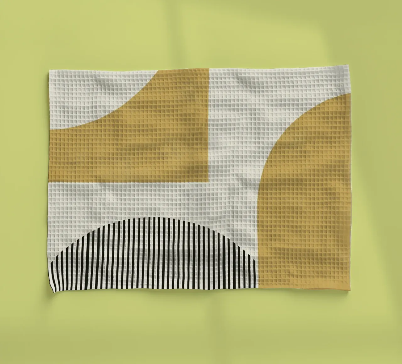 Composizione di linee astratte - Oro canovaccio da cucina da MoonlightPrint