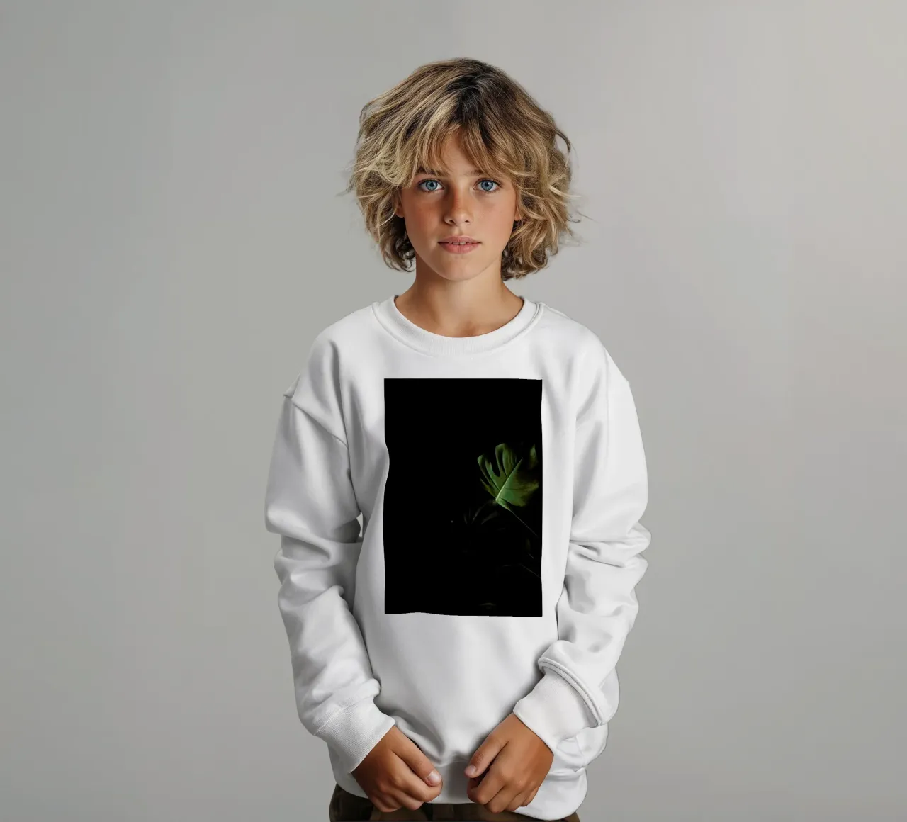 Moody Monstera felpa bambino da Studio Nahili