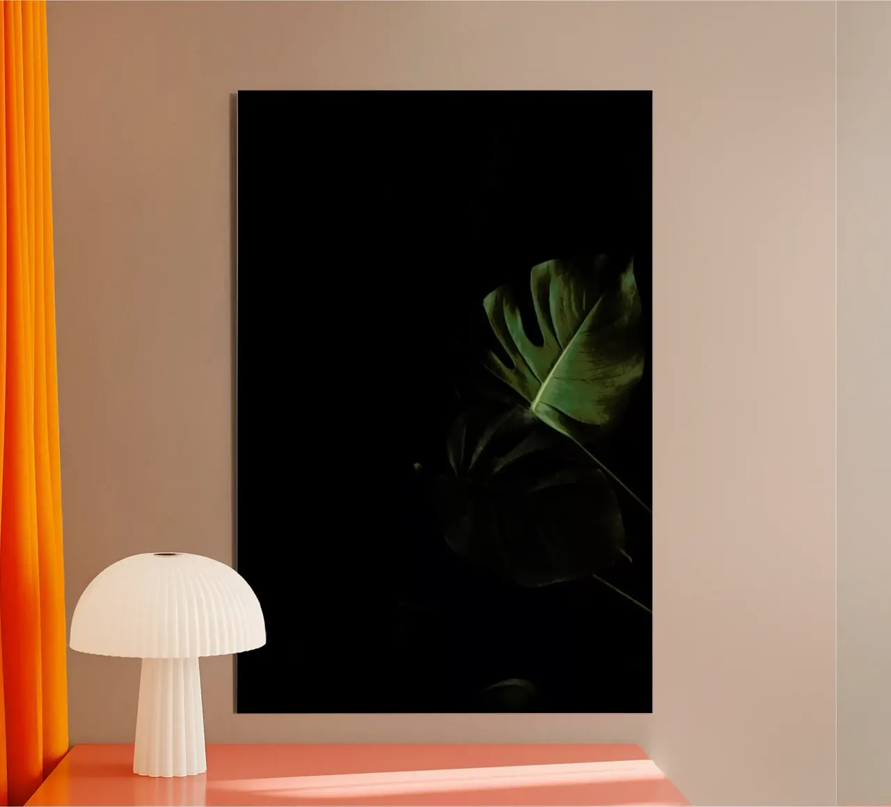 Moody Monstera alluminio dibond da Studio Nahili