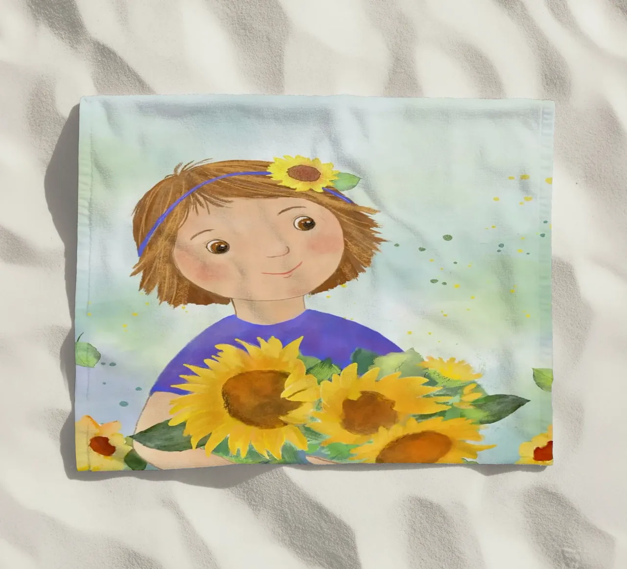 Mädchen mit Sonnenblumen telo mare da Farbwelten