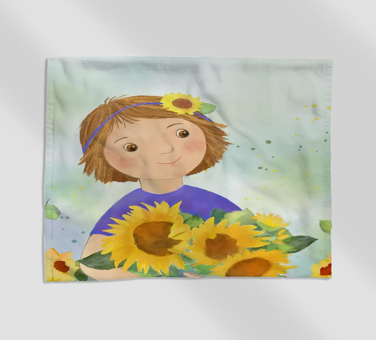 Mädchen mit Sonnenblumen telo mare da Farbwelten