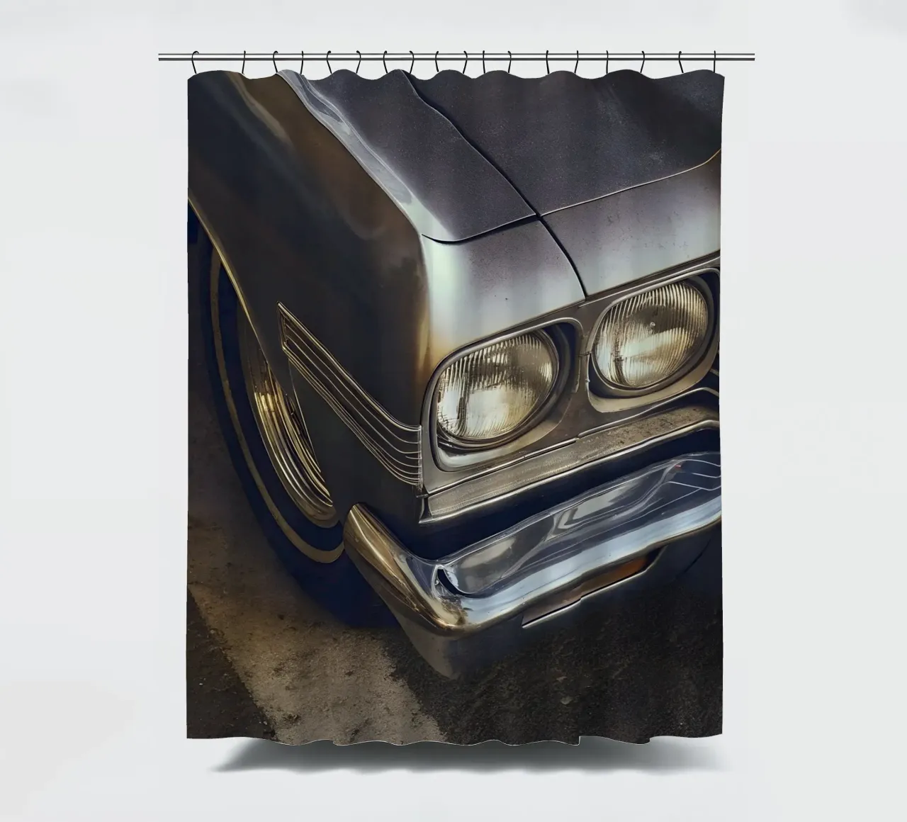 Oldtimer Front Detail Duschvorhang von CAR EDITION