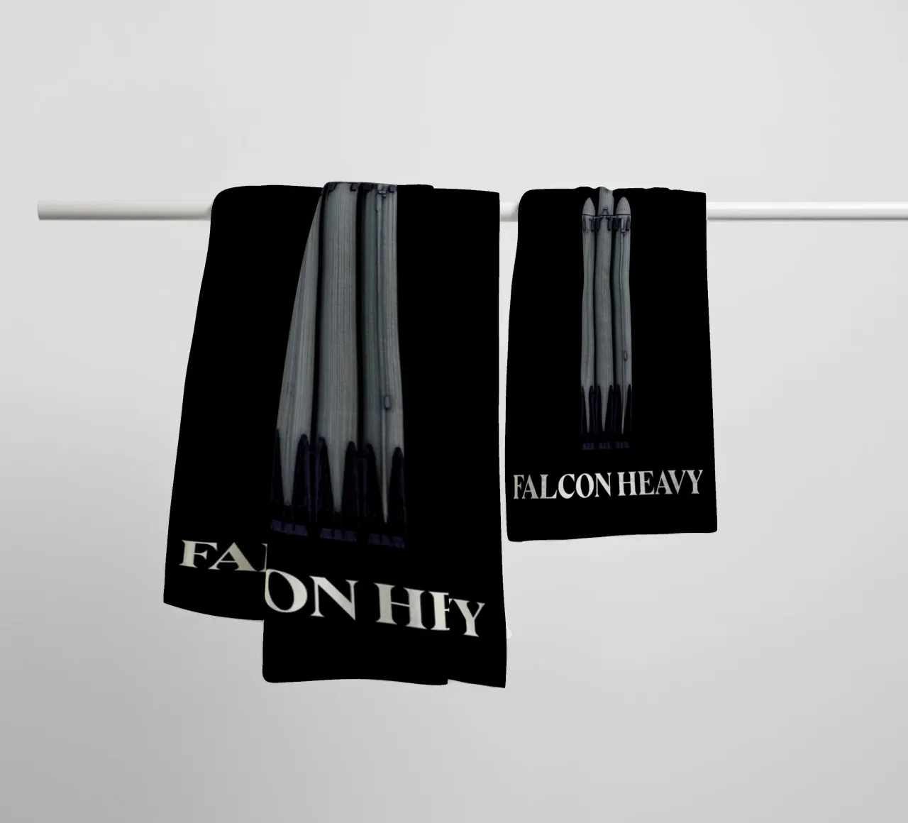 Falcon Heavy 2 asciugamano da bagno da Marc Schulthess