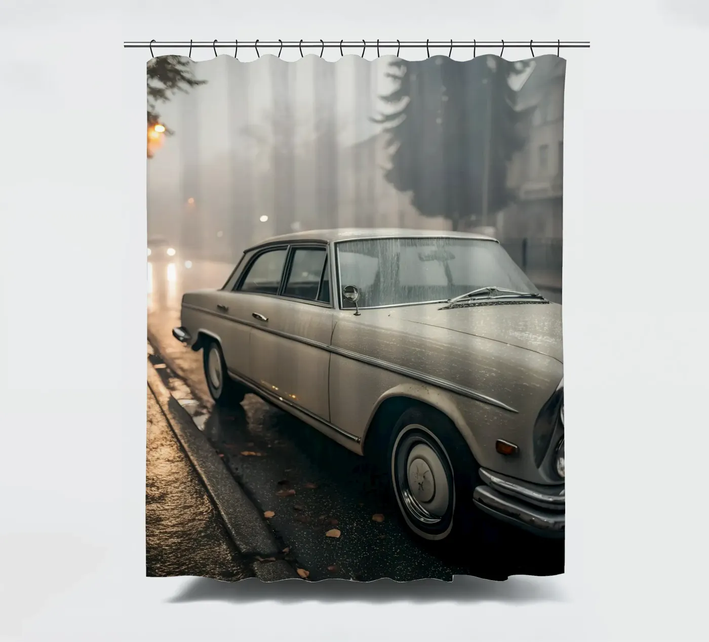 Oldtimer-Regen Duschvorhang von CAR EDITION