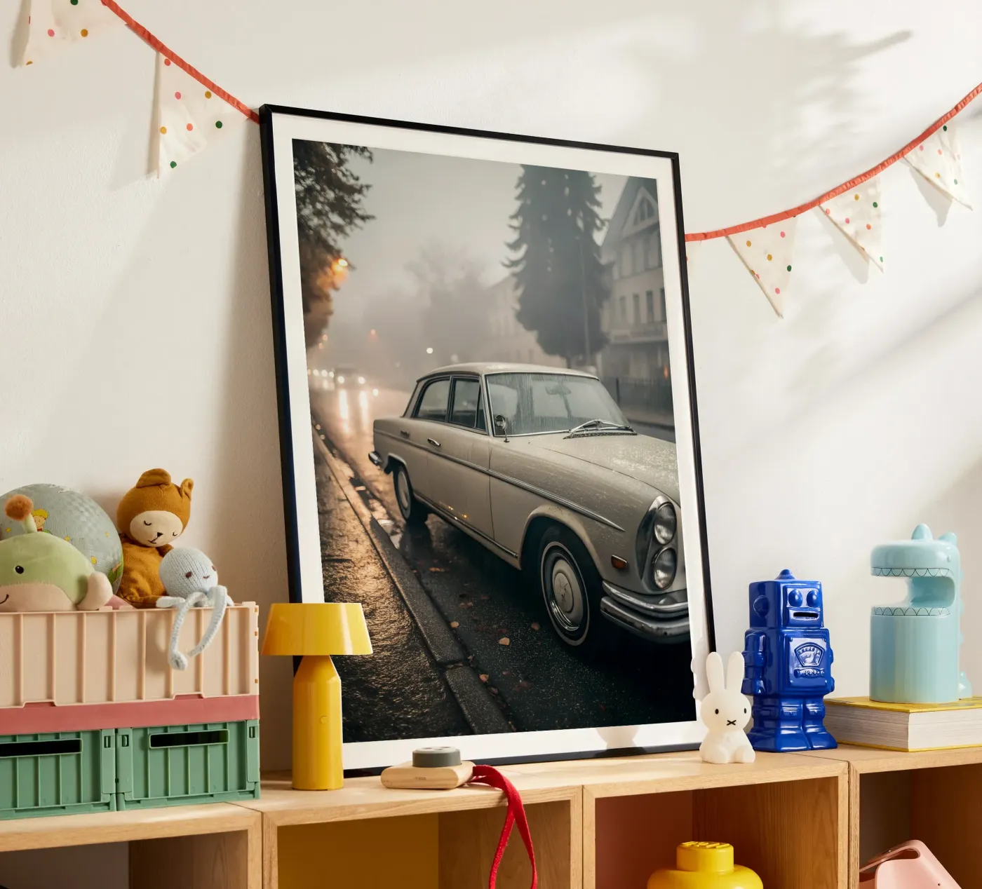 Oldtimer-Regen Poster von CAR EDITION