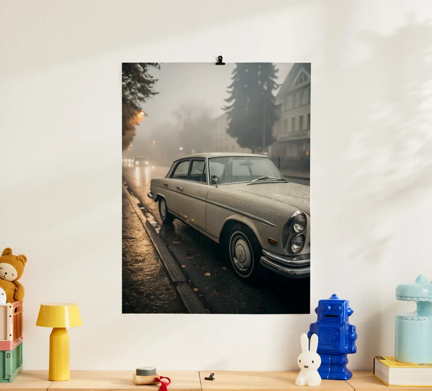 Oldtimer-Regen Poster von CAR EDITION