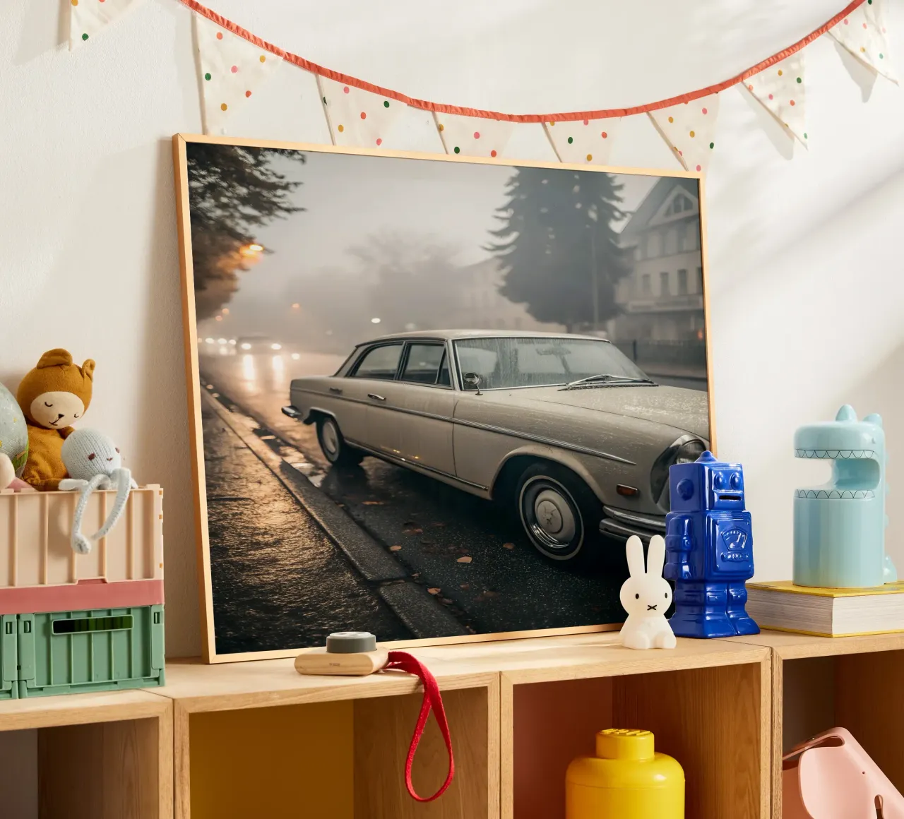 Klassieke auto regen poster van CAR EDITION