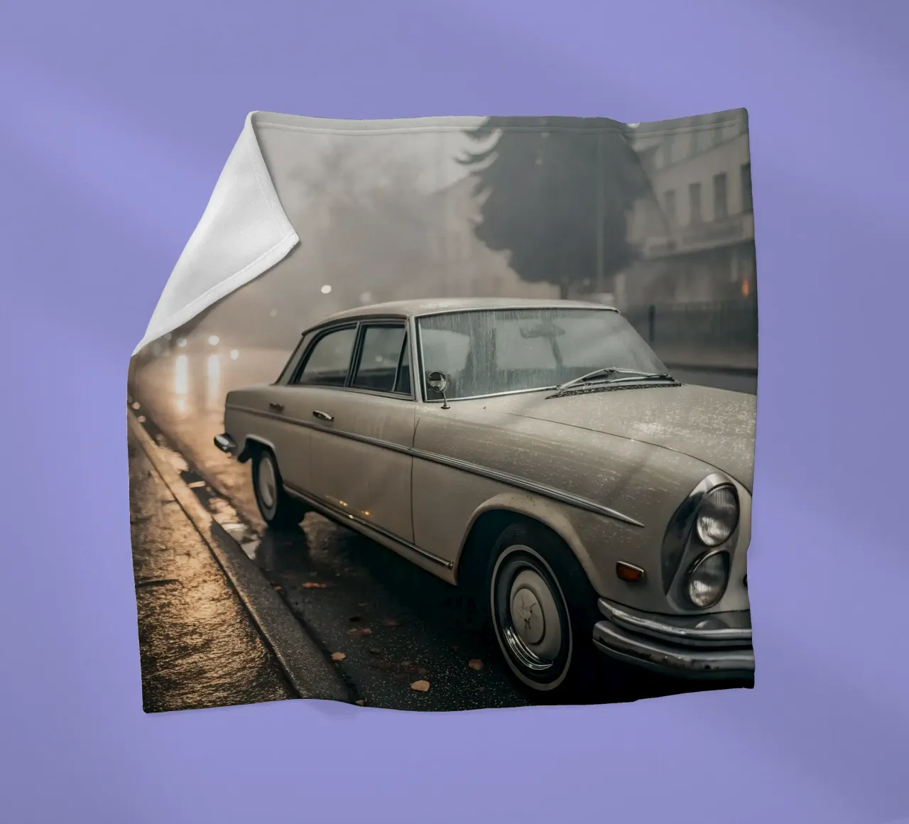 Oldtimer-Regen Fleecedecke von CAR EDITION
