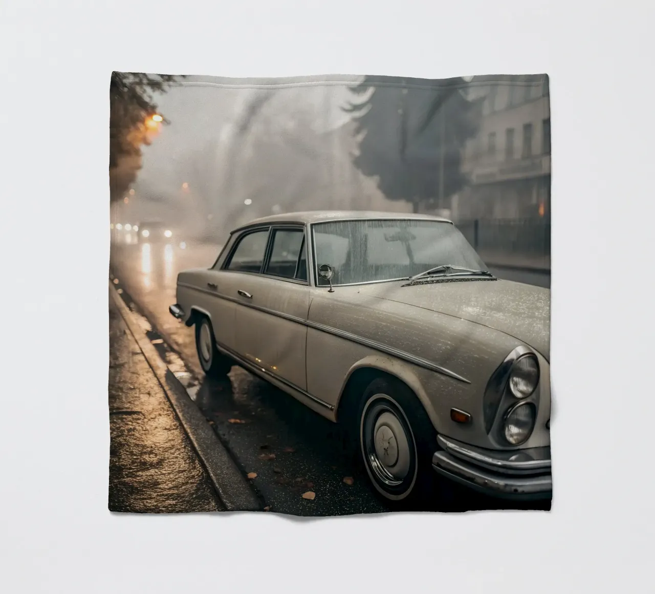 Oldtimer-Regen Fleecedecke von CAR EDITION