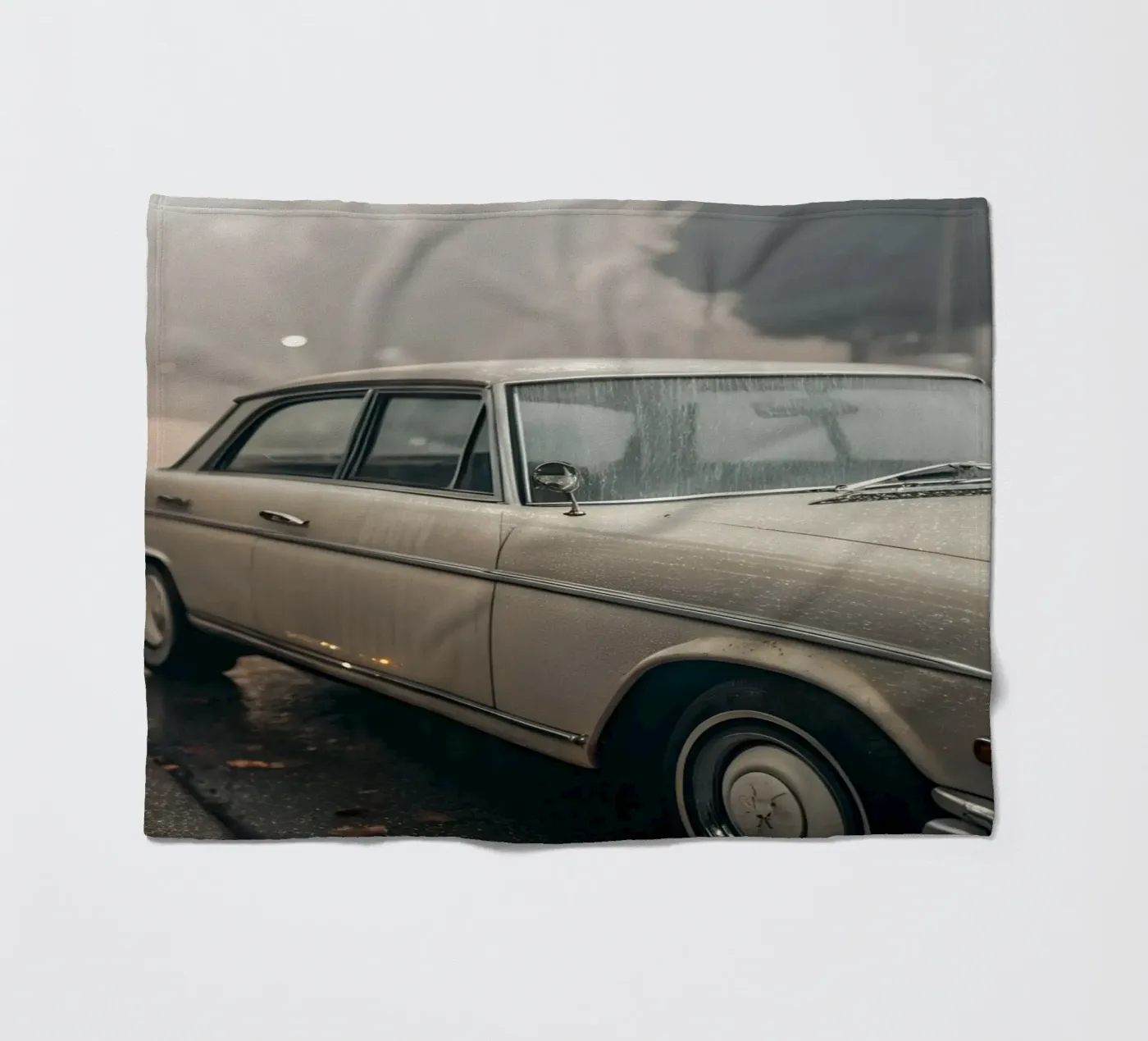 Oldtimer-Regen Fleecedecke von CAR EDITION