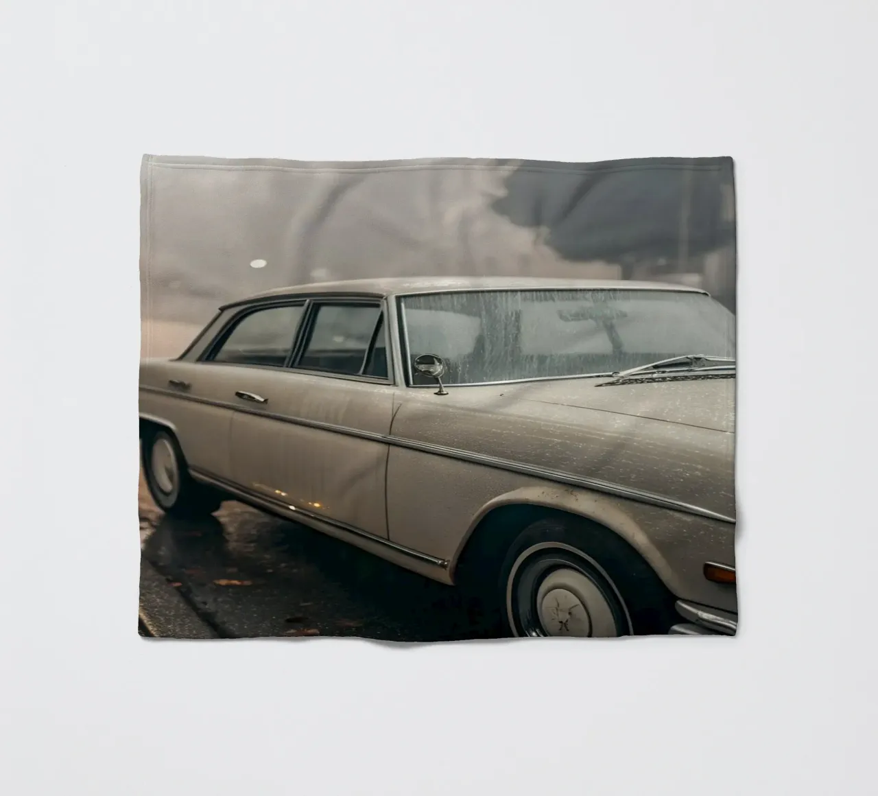 Oldtimer-Regen Fleecedecke von CAR EDITION