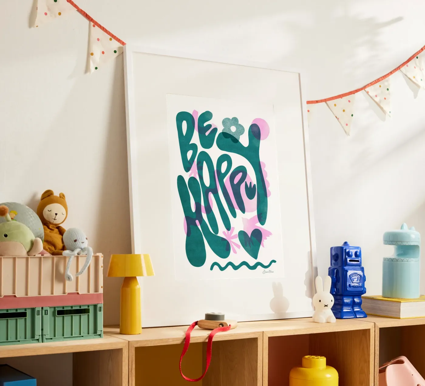Be Happy Poster von Baroo Bloom