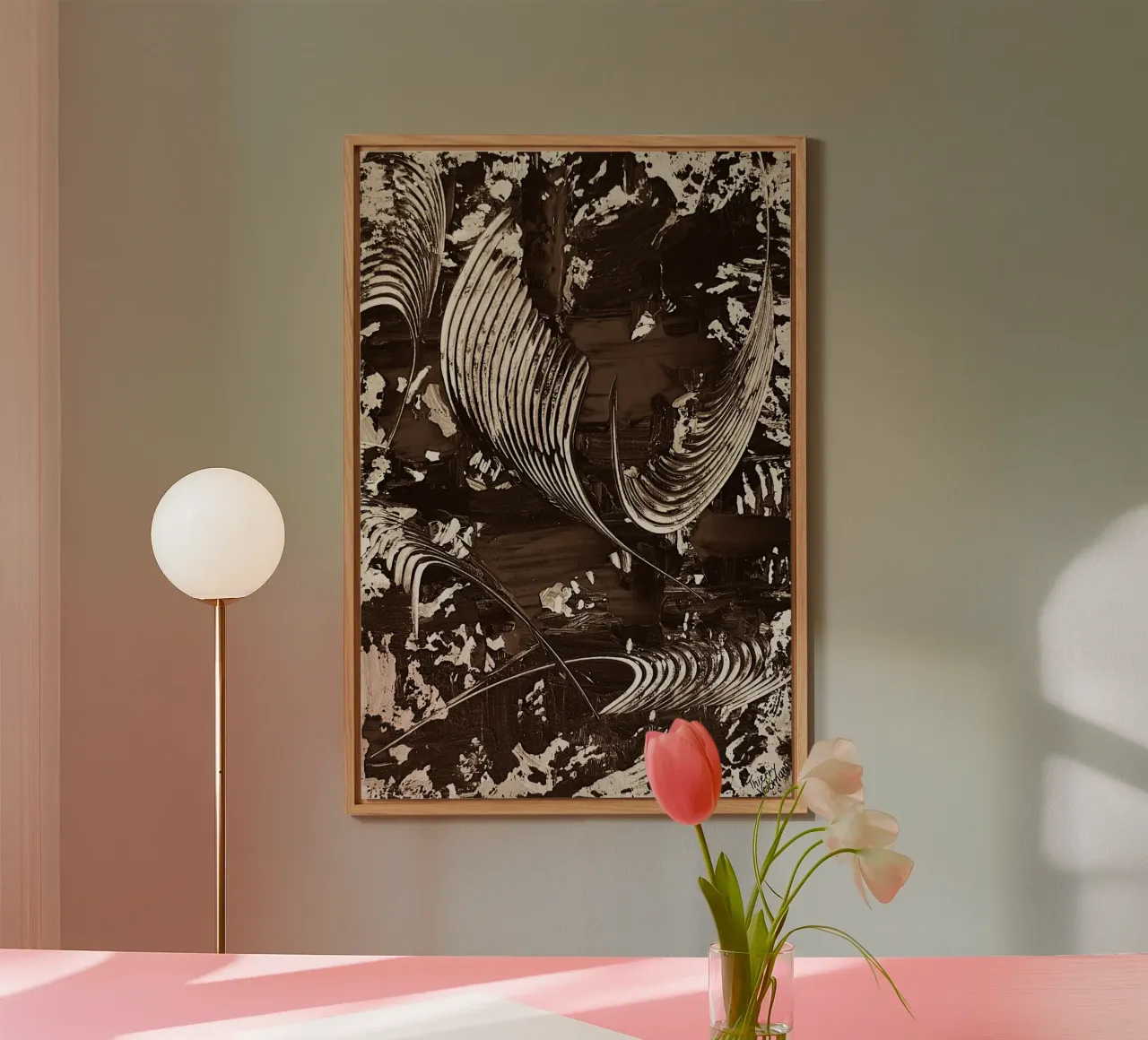 SEPIA 42 alluminio dibond da Thierry Vobmann Abstract painting