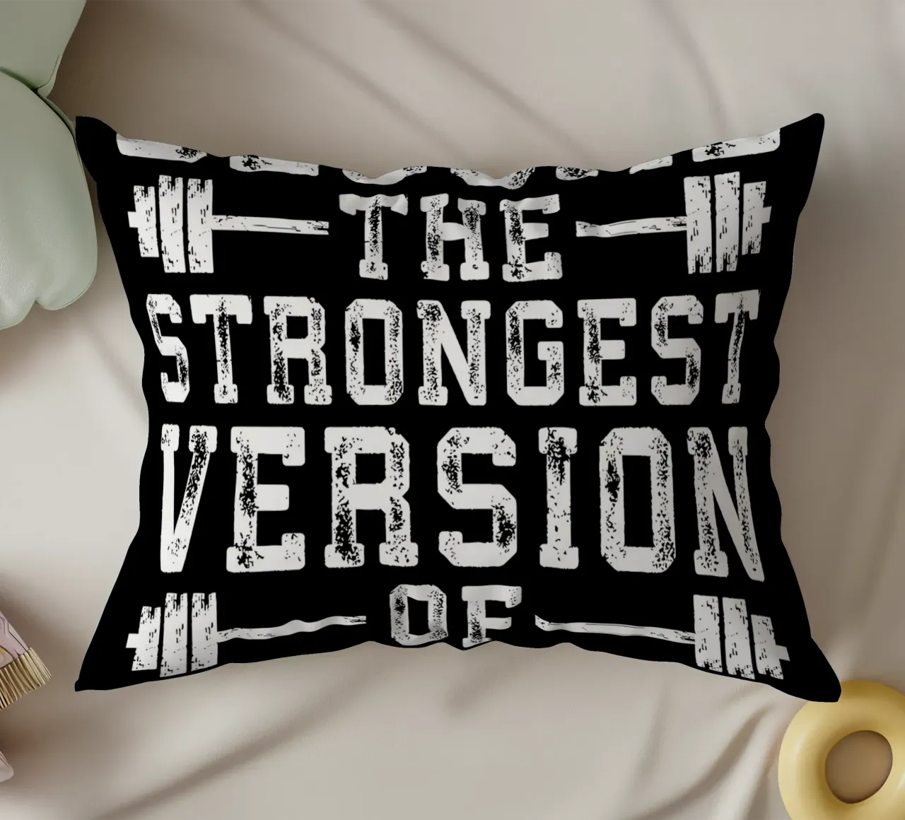 Challenged vs Defeated decorative cushion by Aara