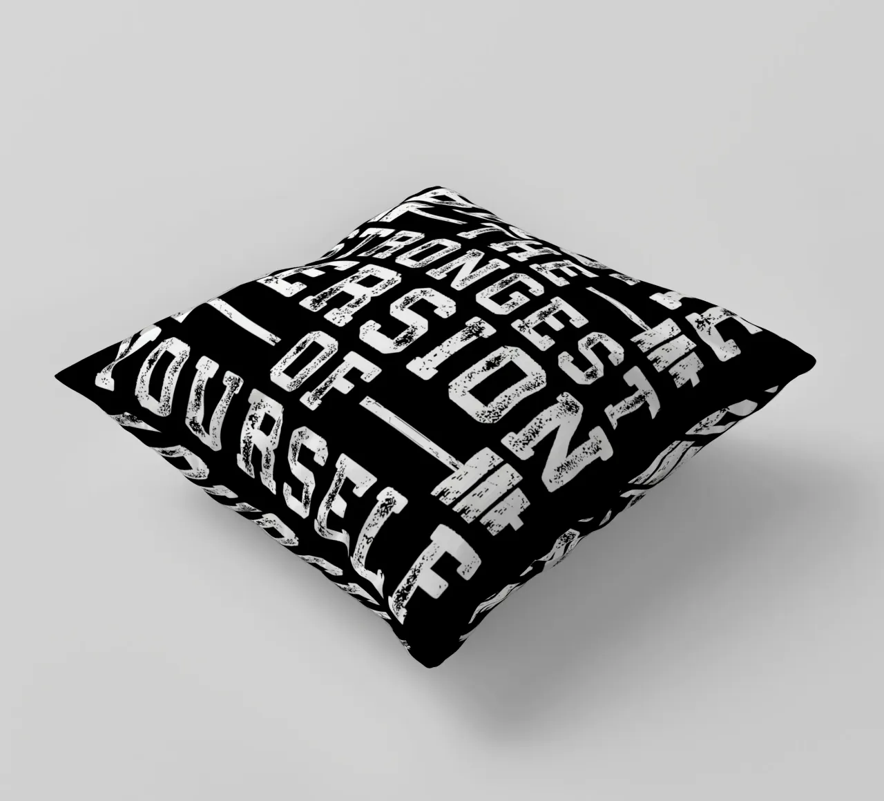 Challenged vs Defeated decorative cushion by Aara