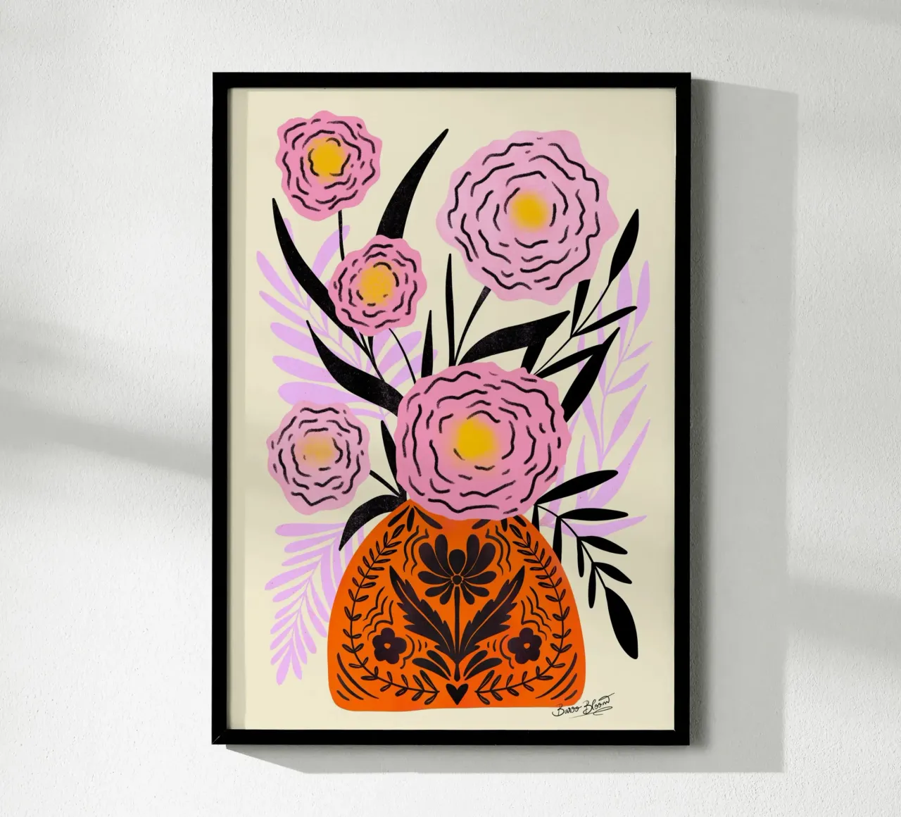 Pink Maxi Flower Vase hahnemühle by Baroo Bloom