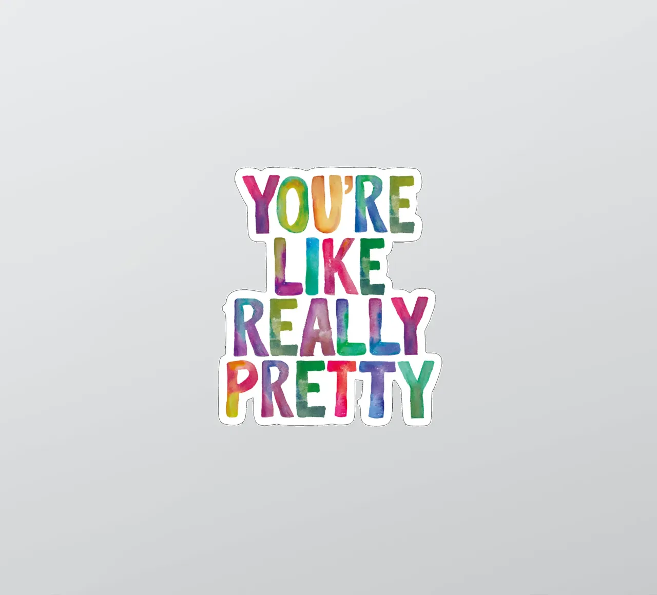 Jullie zijn net echt mooie kinderen Regenboog Typografie Ontwerp sticker van THE MOTIVATED TYPE